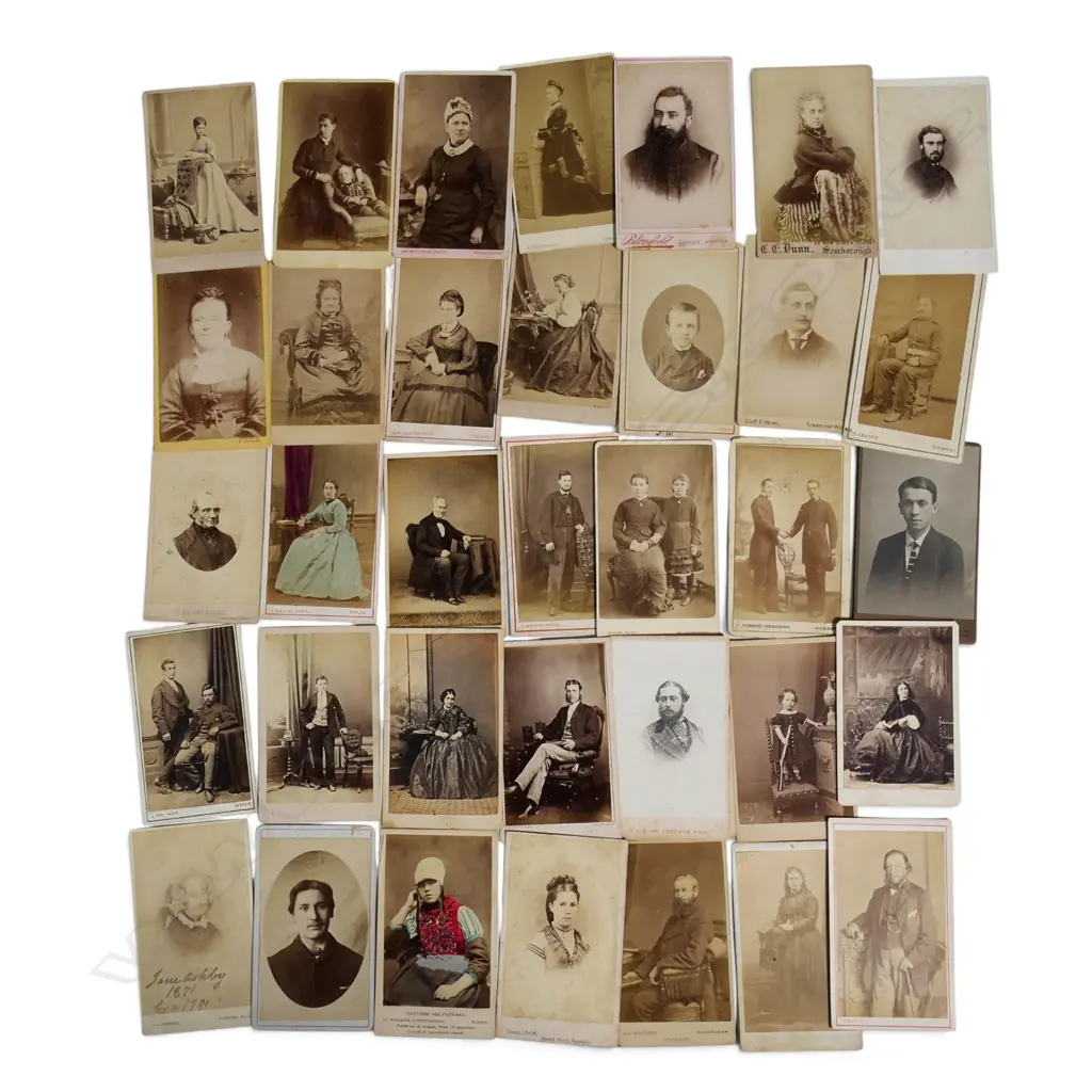 COLLECTION OF EARLY 20THC CARTE DE VISITE & STUDIO PORTRAITS, MOSTLY ENGLISH Image 1++